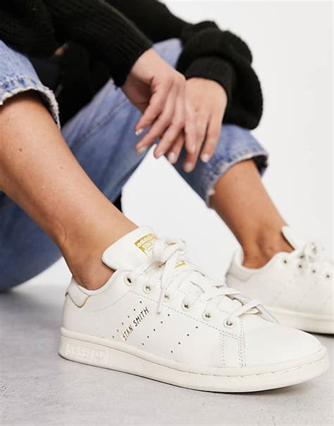 adidas originals stan smith sneaker in gebrochenem weiß mit gummisohle|Adidas stan smith vintage.